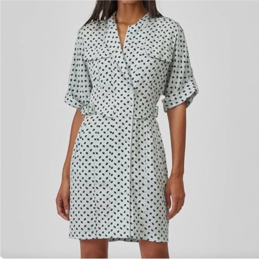Equipment Abalone Geometric Dress. NWT